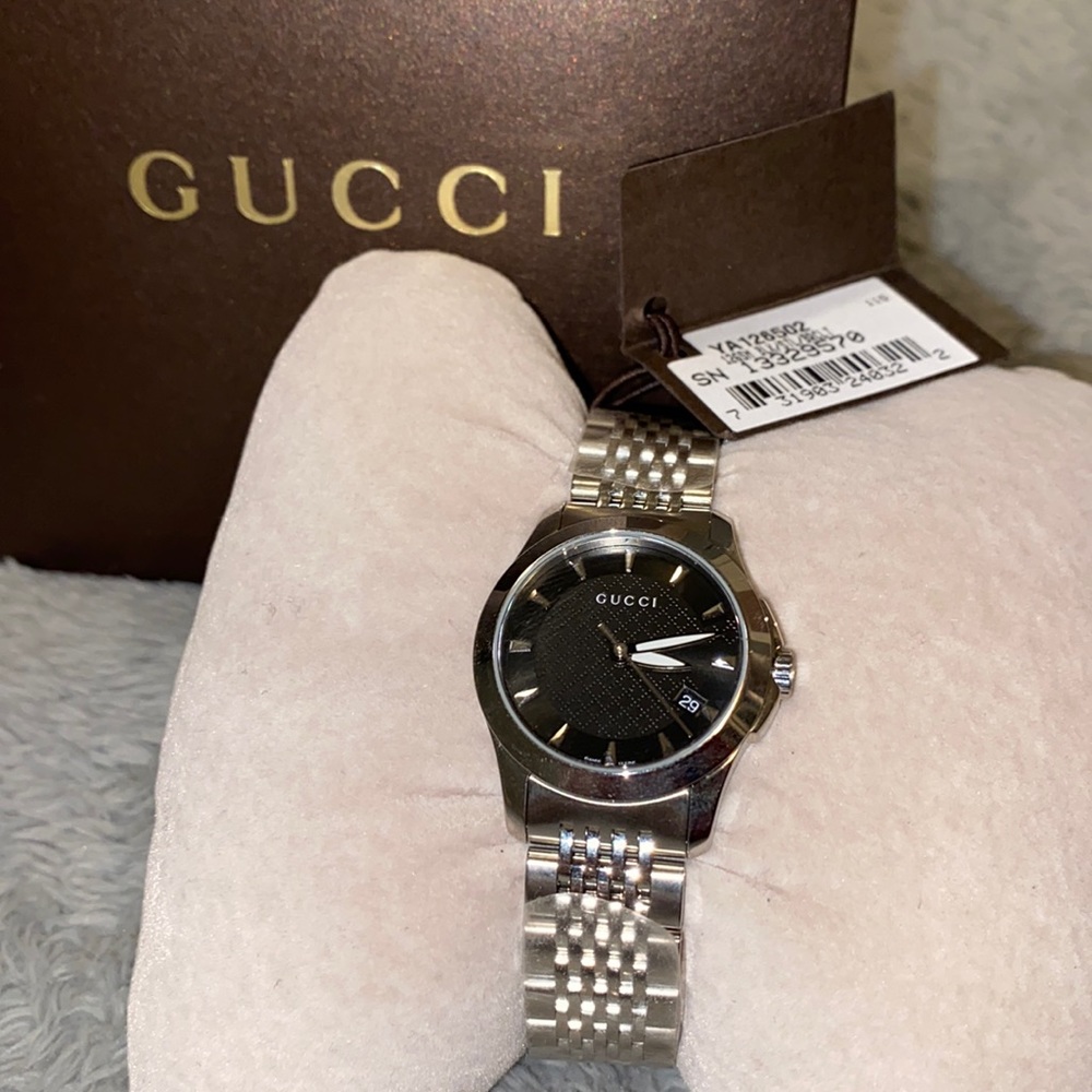 Gucci Women’s G-Timeless Black Dial & Diamonds